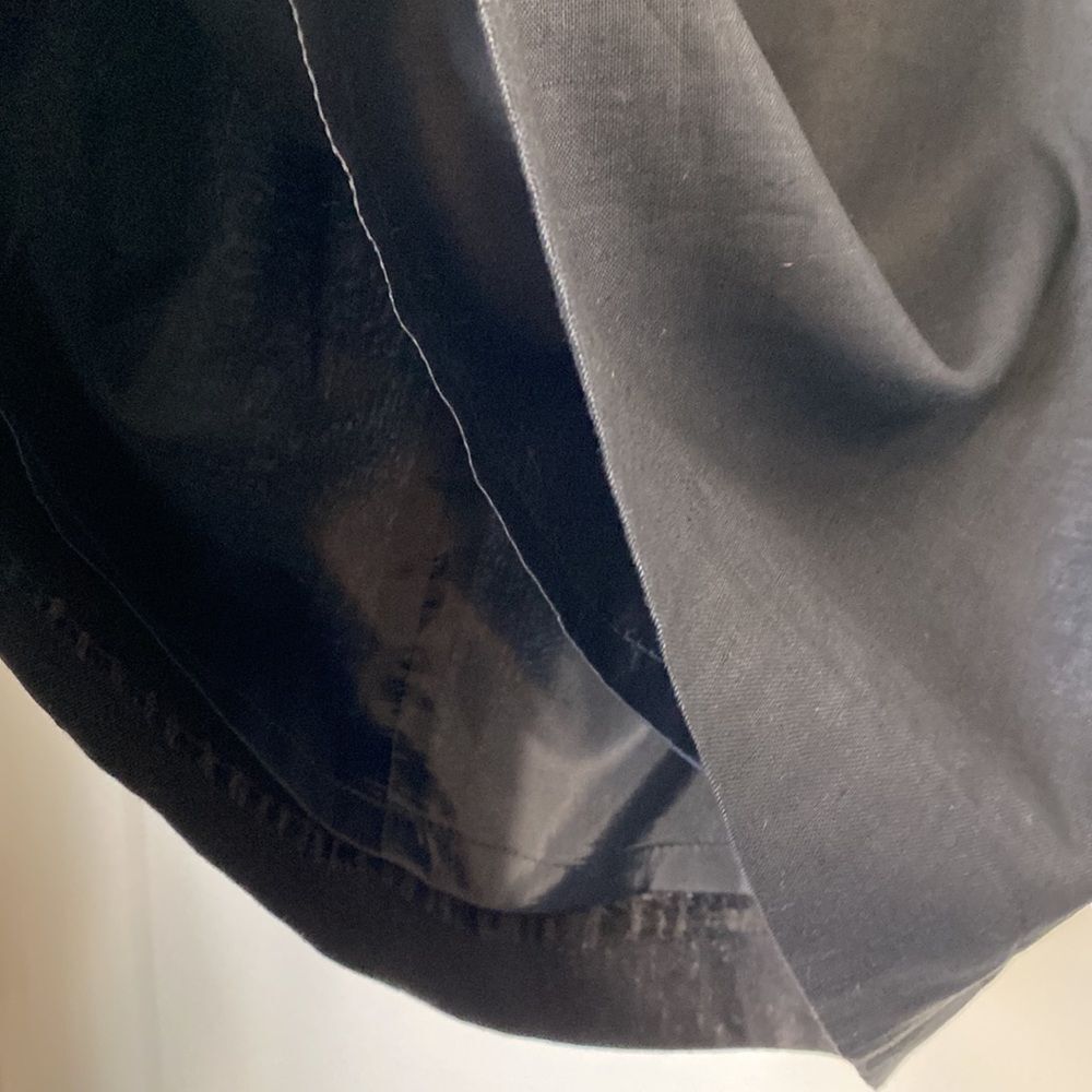 100% LINEN SKIRT AMANDA SMITH VINTAGE PURE LINEN NAVY BLUE SIZE * 6/8 - Picture 11 of 14
